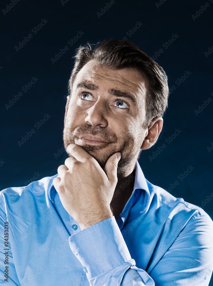 Man Portrait Thinking Man Portrait Thinking