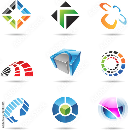 Various colorful abstract icons, Set 15 Free Download Various colorful abstract icons, Set 15 - GFXLoad