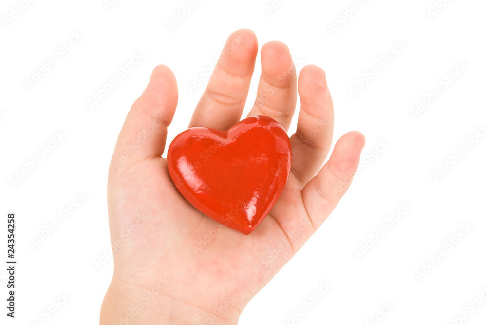 Fototapeta premium Hand holding a Red Heart
