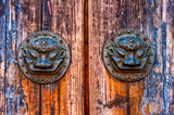 Old metal door knob in China