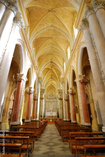 Obraz na płótnie Erice cathedral interior detail, Sicily w salonie