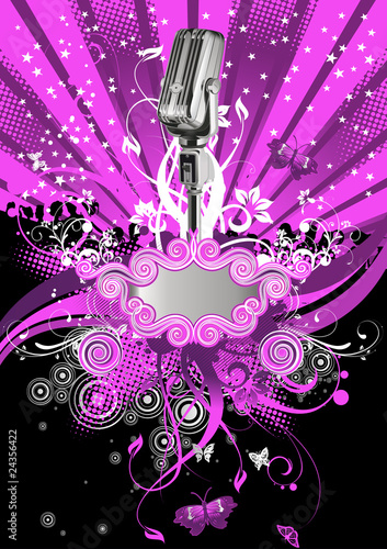Partyflyer Vorlage Mikrofon