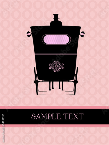 vintage design with carriage