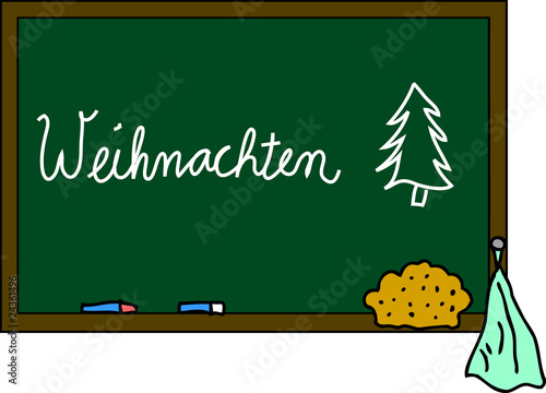 Schultafel Weihnachten