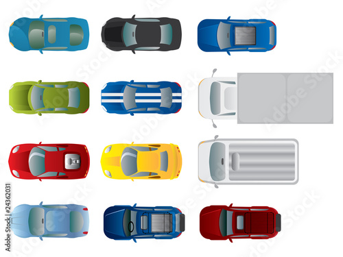 Cars top view