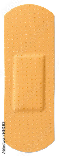 sticking plaster elastoplast bandaid on a white background