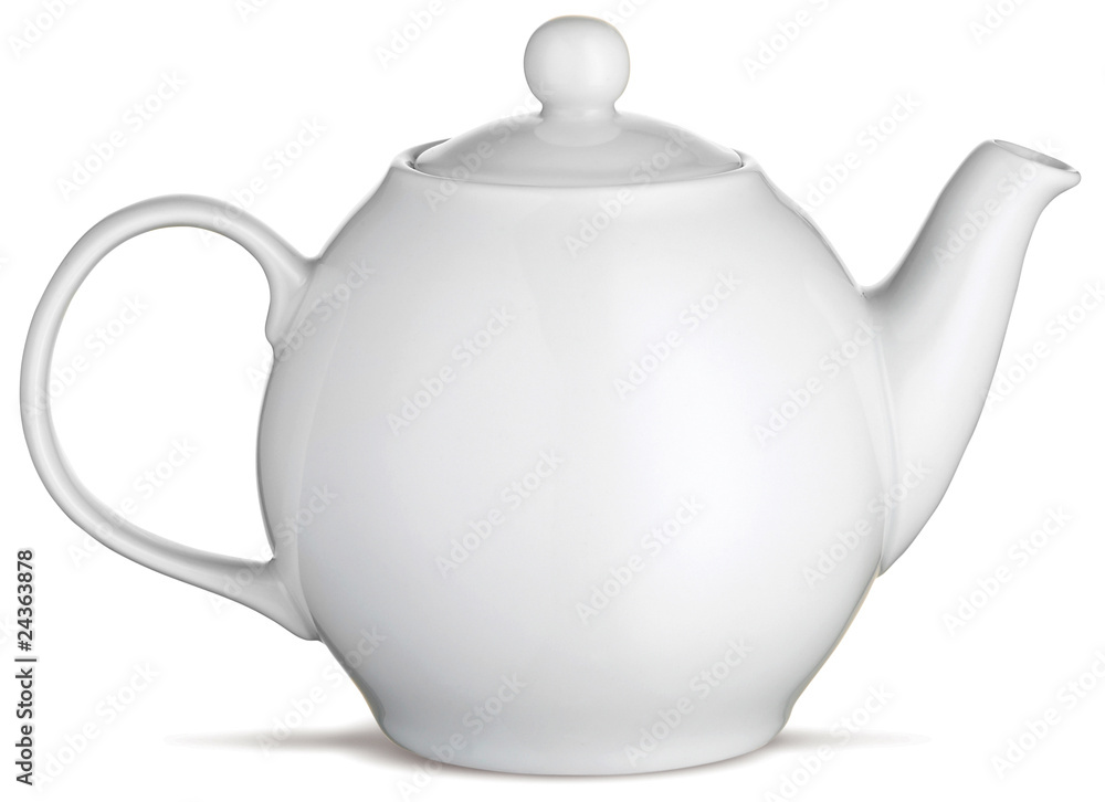 white china tea pot teapot on a white background white china tea pot teapot on a white background