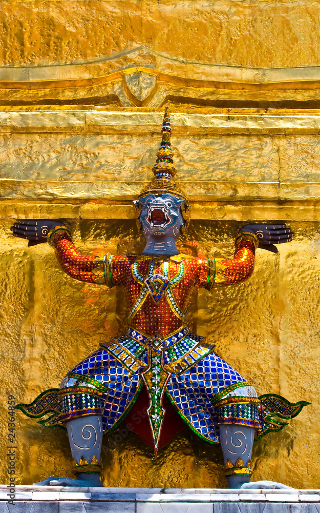 Guardian statue, yak at Grand Palace Thailand