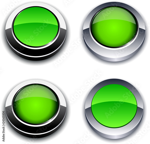 Free Download Green 3d buttons. - GFXLoad
