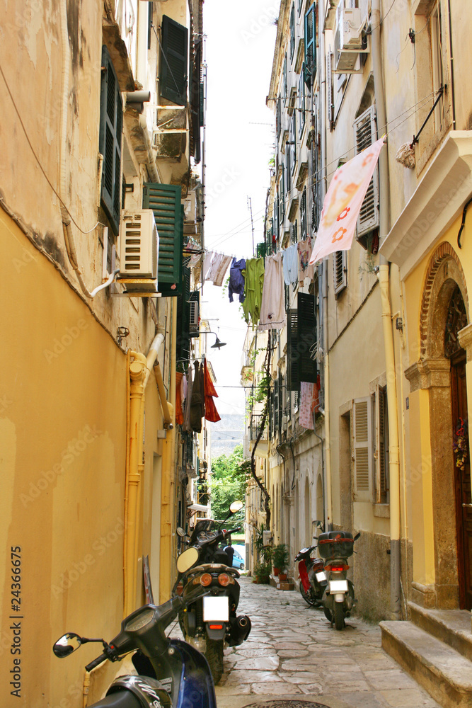 Narrow corfu street