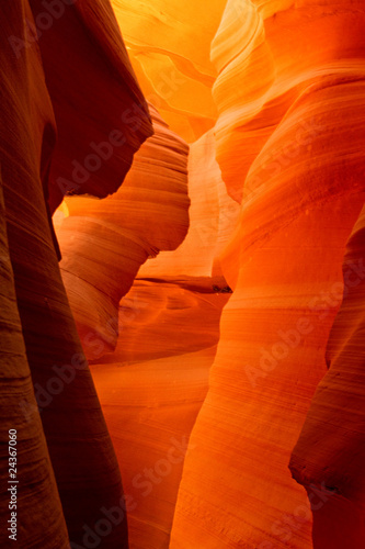Beautiful sandstone Antelope slot canyon