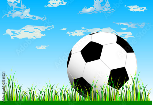 football ball on grass