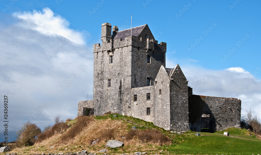 ancient irish castle, west coast of ireland