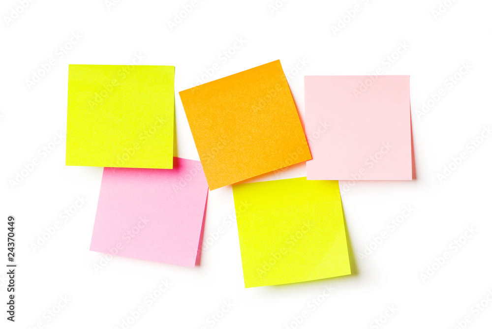 Reminder notes isolated on the white background Reminder notes isolated on the white background