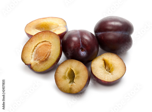 Fresh natural plums