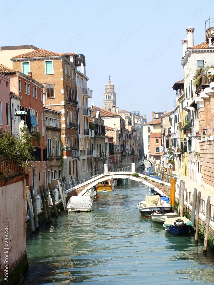 A Small Canal in Venice Italy