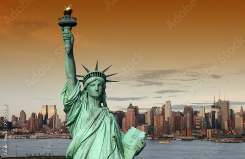 new york cityscape  tourism concept photograph