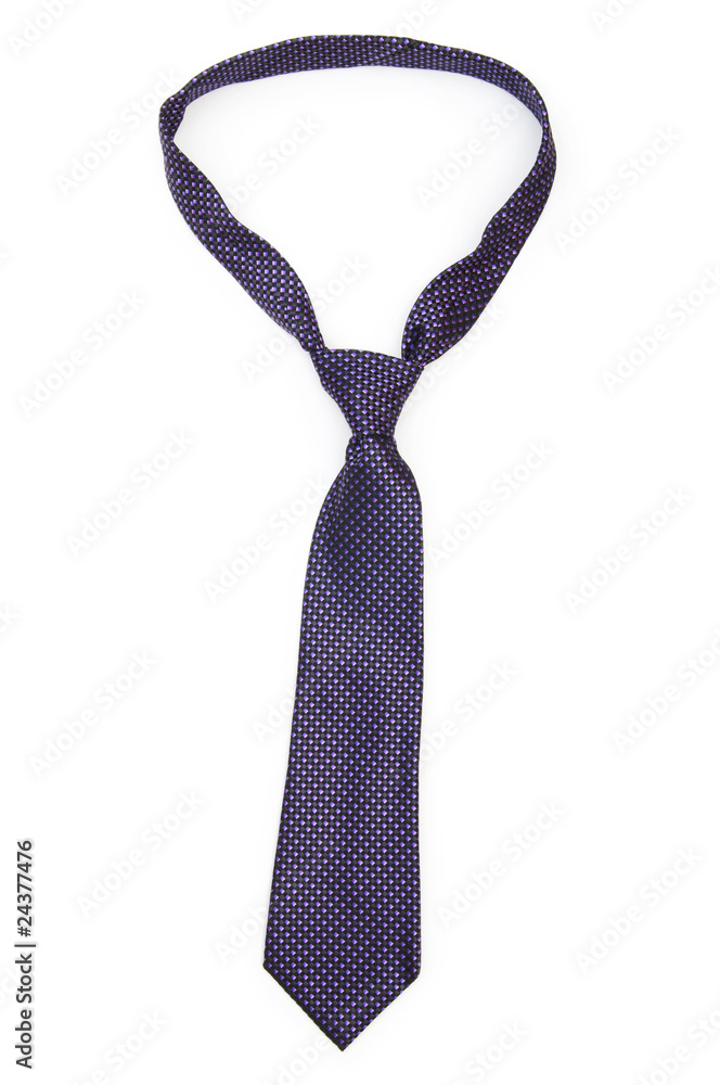 Silk tie isolated on the white background