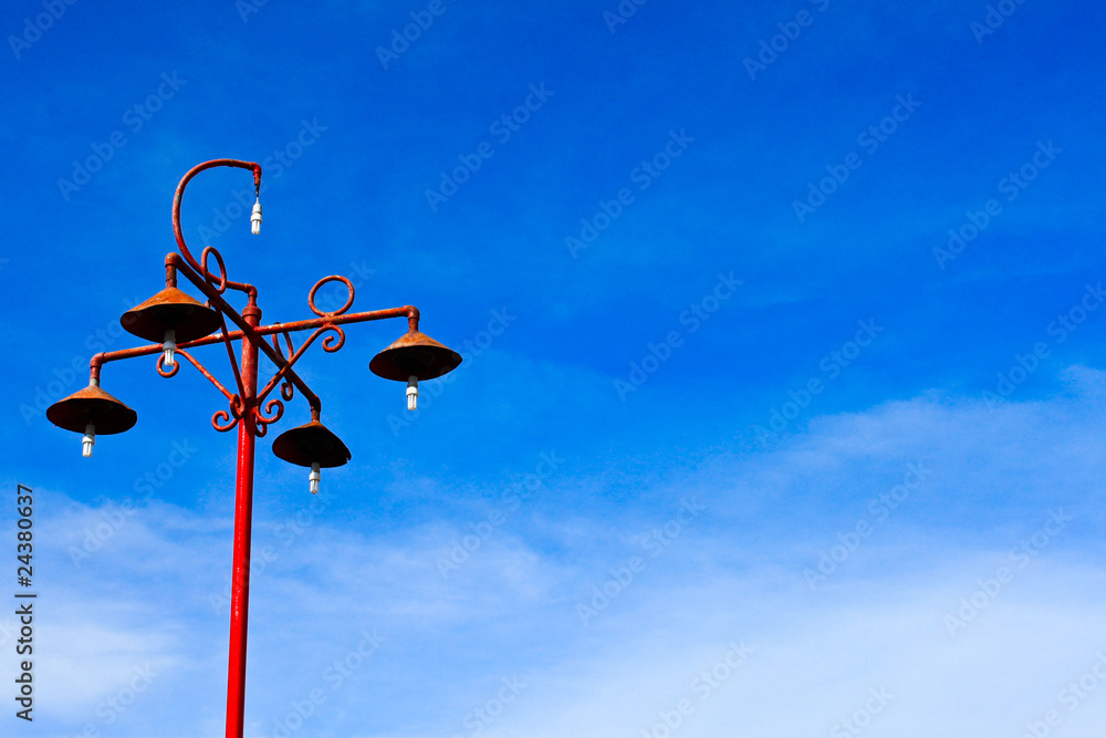 Lantern and sky blue