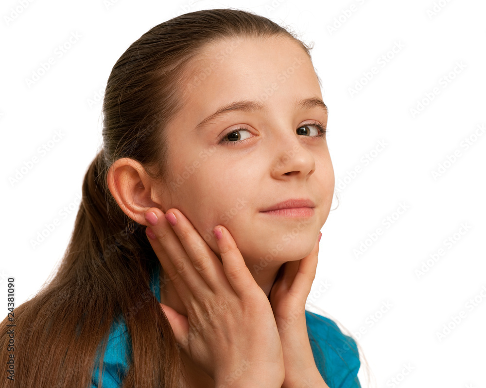 Portrait of a pretty brunett girl