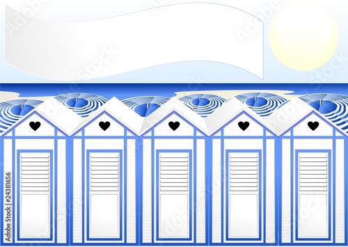 Cabine Stabilimento Balneare-Vector