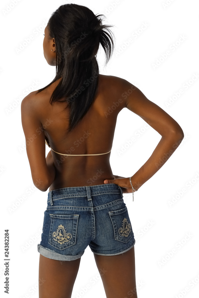 jeune femme noire sexy de dos Stock Photo | Adobe Stock