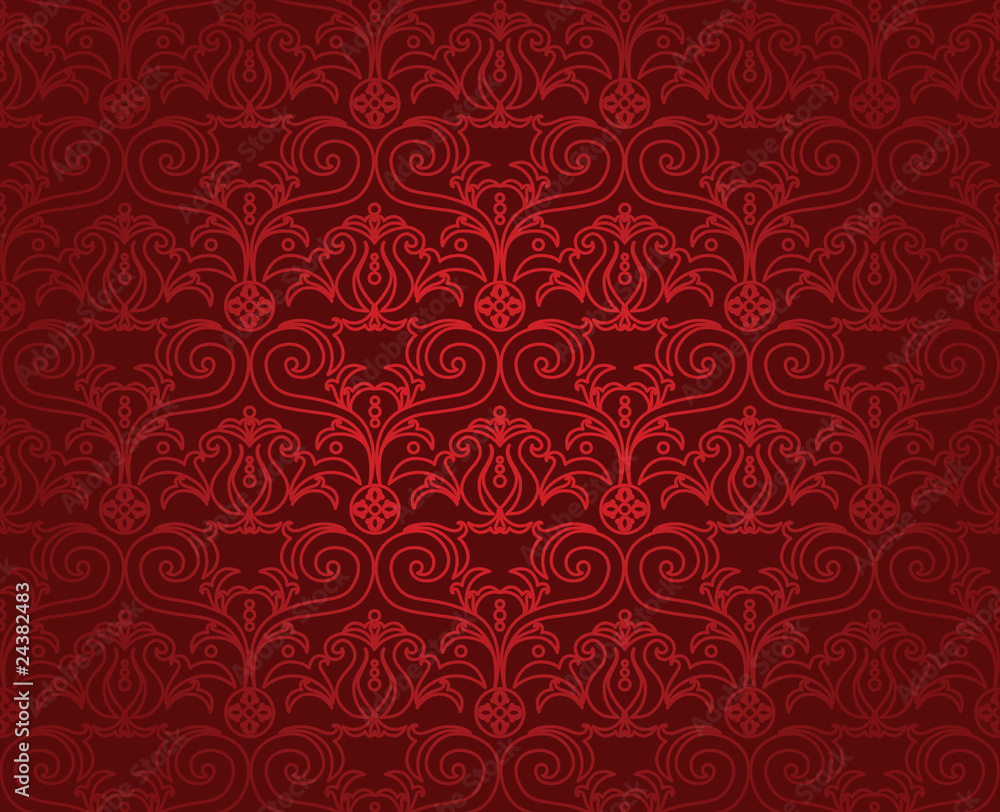 Floral ornament in retro style Floral ornament in retro style