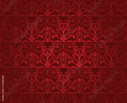 Floral ornament in retro style