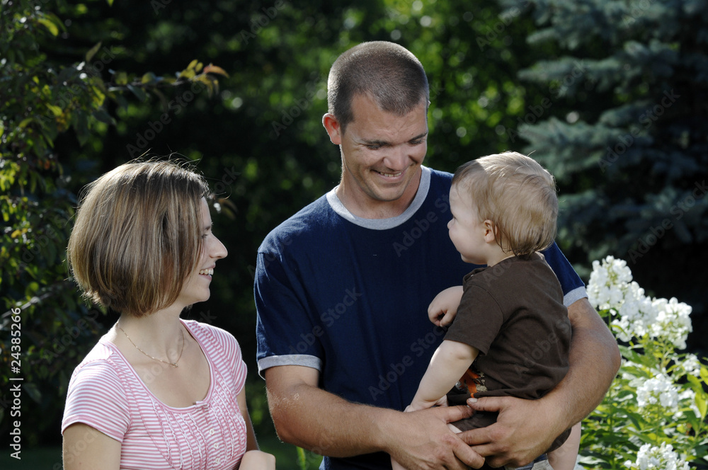 Fototapeta premium Young happy family