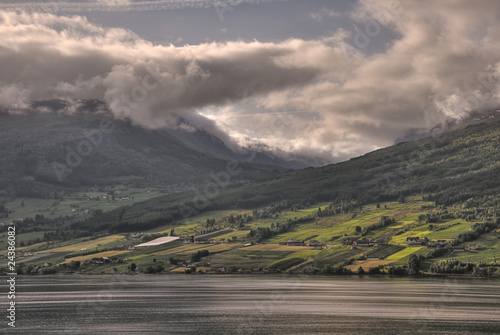 Clouds over Lake Oldevatnet Norway photo