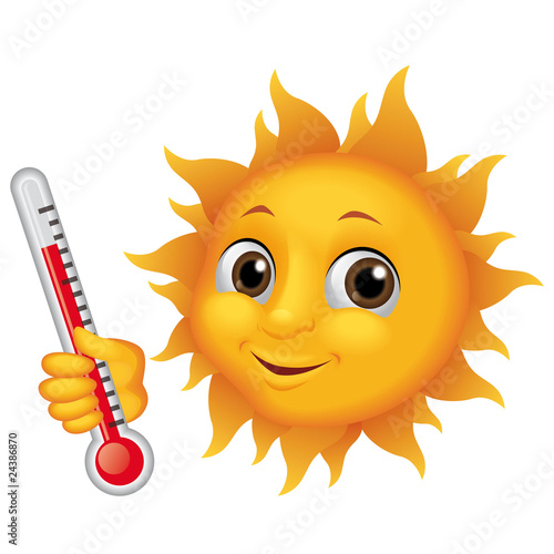 soleil thermométre heureux