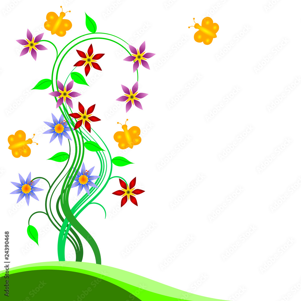 Fototapeta premium Flores en el campo