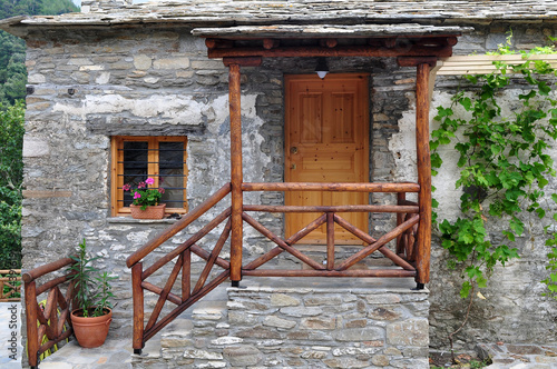 traditional stone house, island Thassos,Greece photo