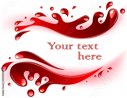 Vector of wine splash card