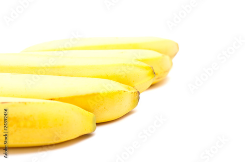 five bananas isolated