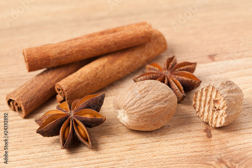 cinnamon,anise and nutmeg