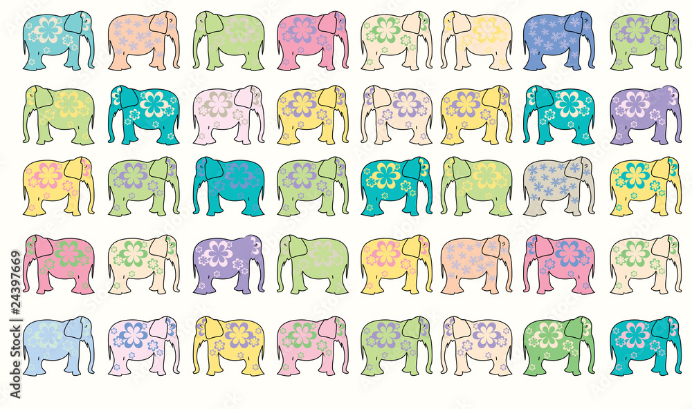 Fototapeta premium elephant vector background