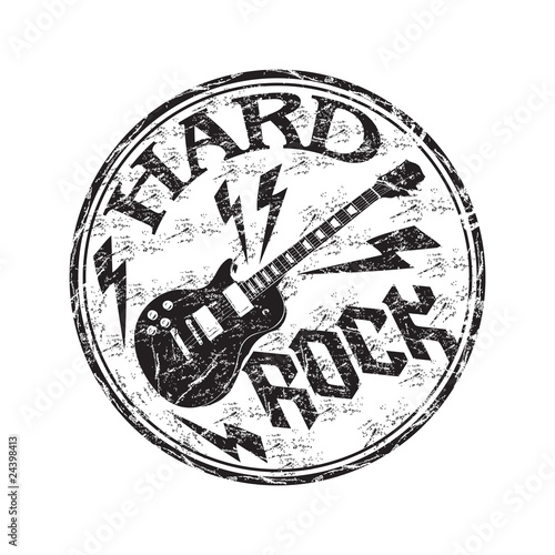 Hard rock rubber stamp