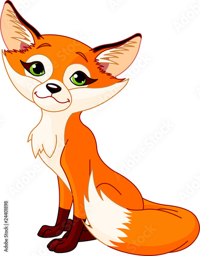 Cute cartoon fox