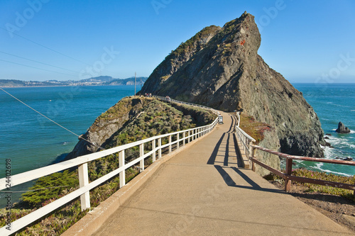 Canvas Print Point Bonita, Marin Headlands, California