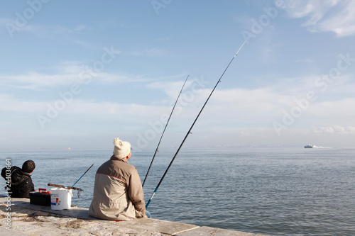 リスボンの釣り人