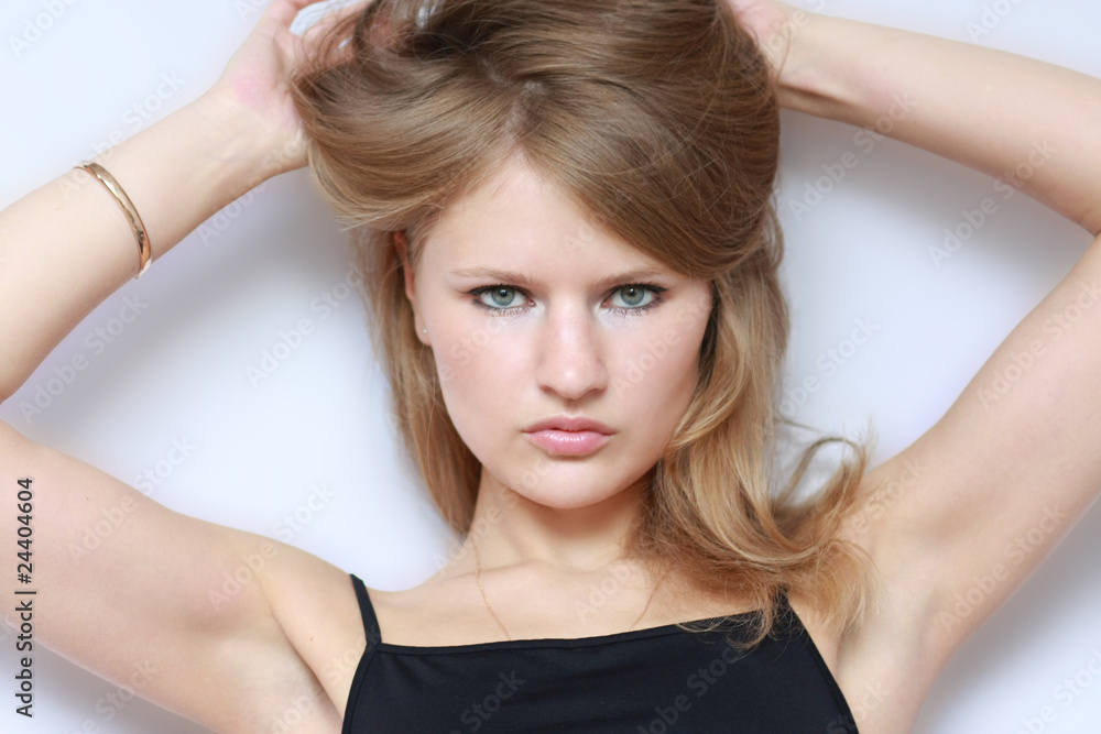Portrait of a beautiful young fashion model Portrait of a beautiful young fashion model