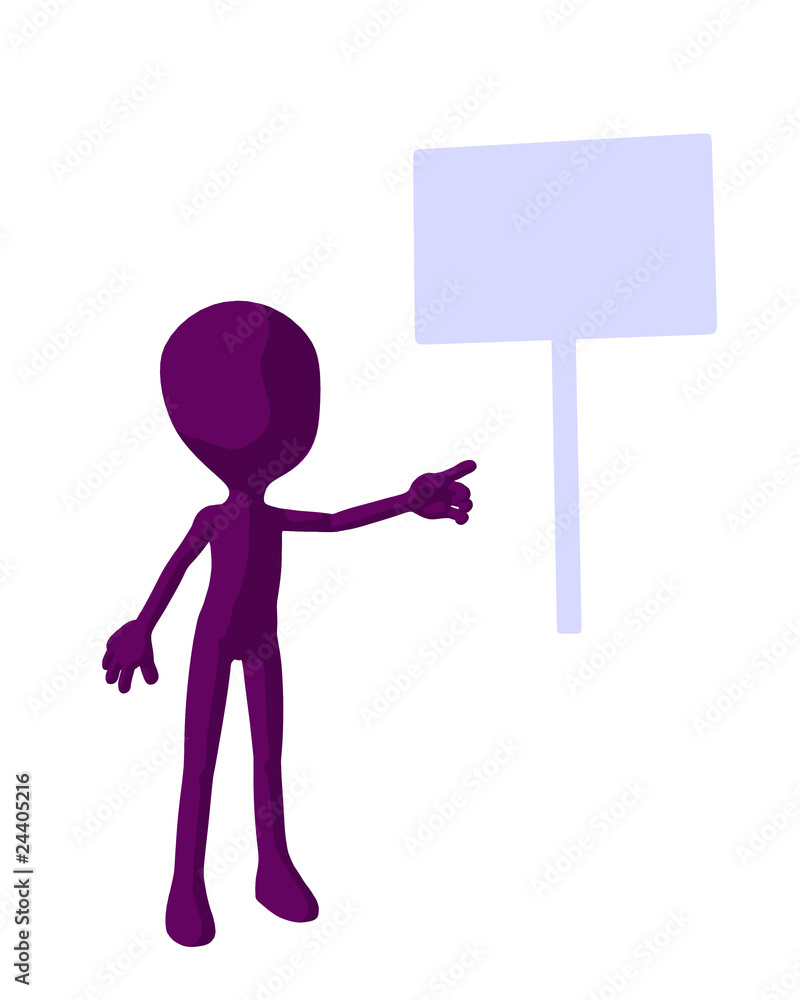 Cute Purple Silhouette Guy Cute Purple Silhouette Guy