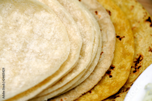 Yellow and White Corn Tortillas
