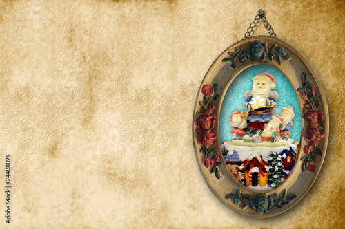 Fotografia christmas tarjeta postal de navidad santa claus antigua