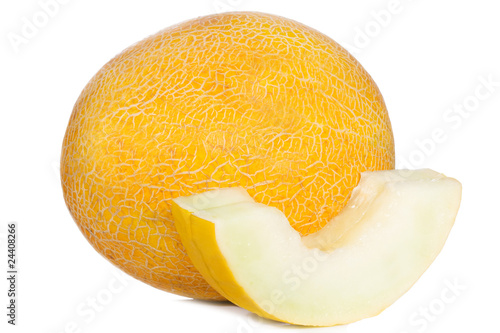 yellow melon with slices