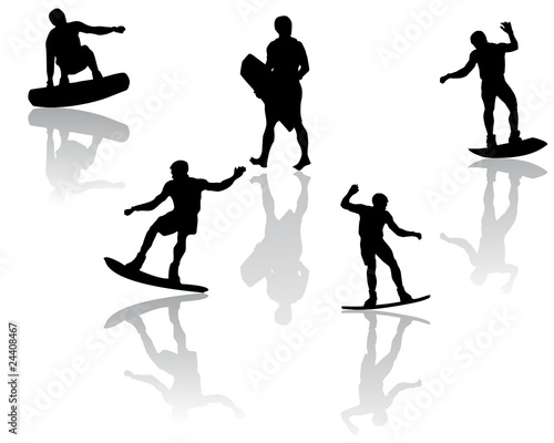 Wakeboarder - Silhouetten