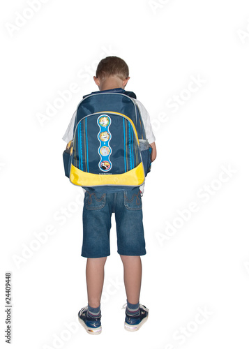 Boy going to school