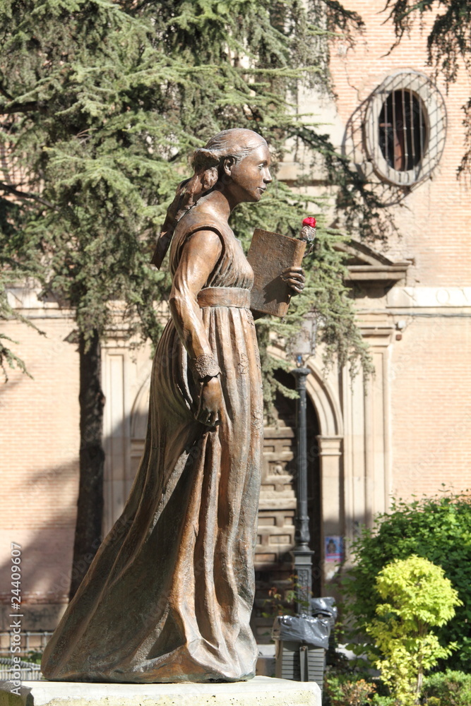 Statue in Alcala de Henares  Madrid province  Spain