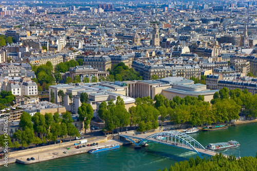 Aerial view of Paris #24410625